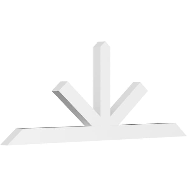 Ekena Millwork Saratoga Architectural Grade PVC Gable Bracket, 108"W x 40 1/2"H x 4"D x 6"F, 9/12 Pitch GBP108X41X0406SAR00 - main